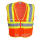 Unisex Orange High Visibility Two-Tone Work Vest